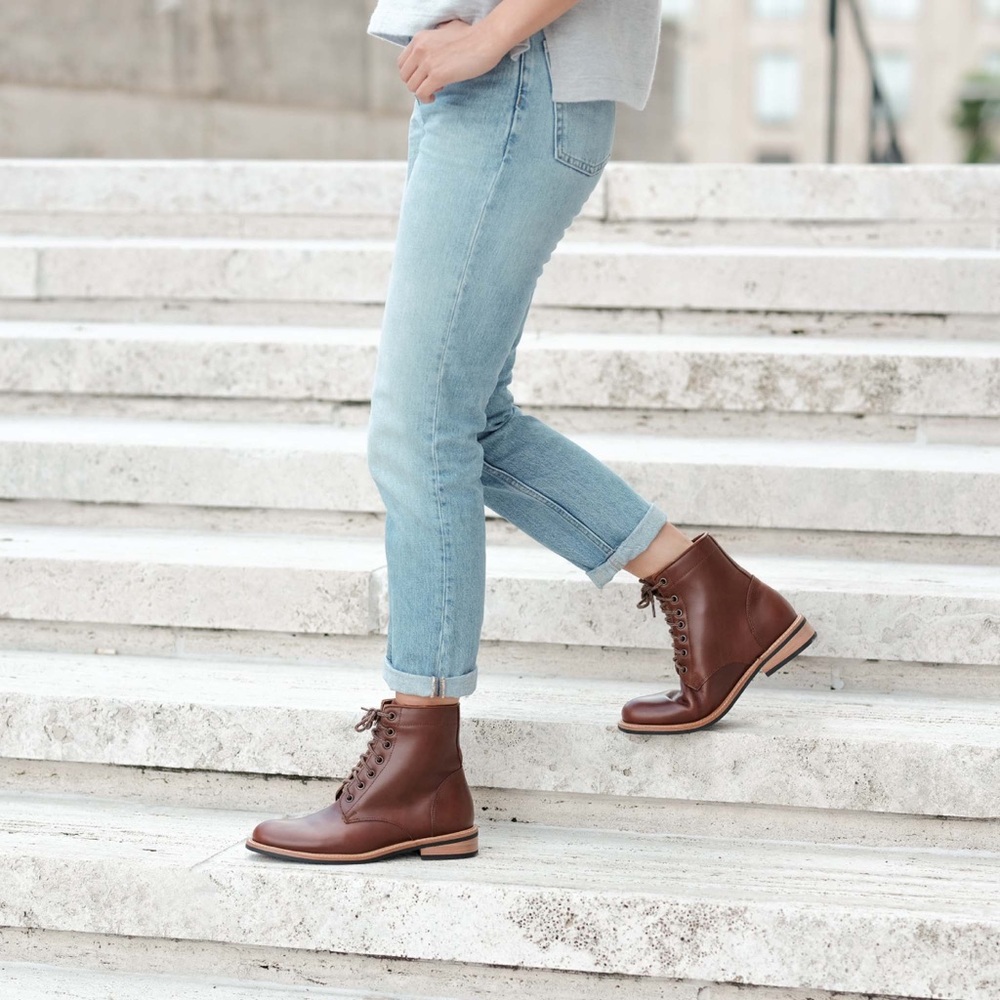 Nisolo All-Weather Amalia Boot in Brandy - Picture 3 of 7